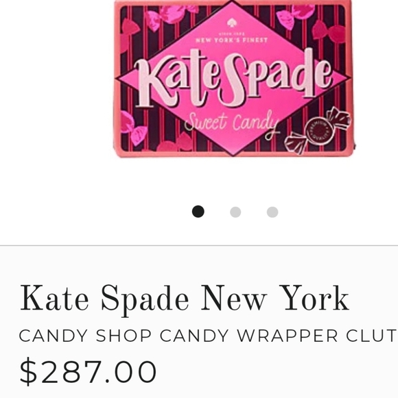 ❤️🔹️KATE SPADE 🔹️Candy Shop Sweet Wrapper Clutch ✨️🩷 - Picture 2 of 7